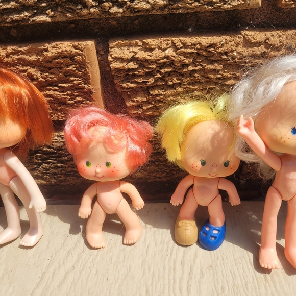1979 & 1980 6 Doll Lot Strawberry Shortcake Dolls No Clothes American Greetings - Picture 3 of 9